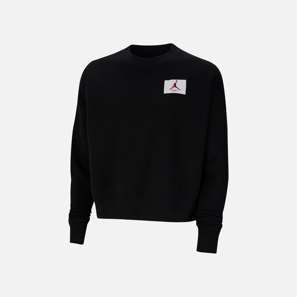 Nike Air WMNS Flight Fleece Crewneck Sweatshirt | Black | Size M